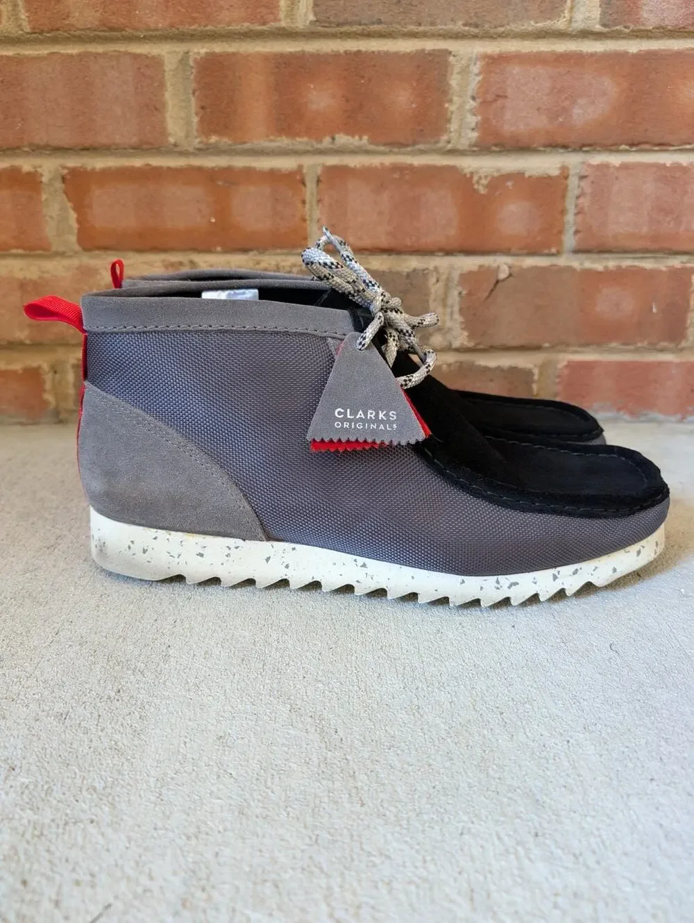 Clarks Originals Wallabee FTRE Boot Gray Mesh Size 13 Mens Lace Up Suede